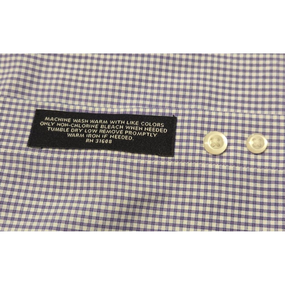 Jos. A. Bank Exec Collection Tailored Fit Dress Shirt 16.5-33 Lavender Check - Picture 5 of 7
